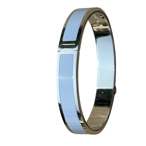 Furla Medallion Hinge Bangle Rhodium Plated With Swarovski Crystals - Picture 14 of 15